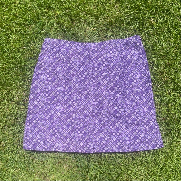 Y2K As If Exact Change Purple Shades Stunning Print Geometrical Shapes Size 11 - Picture 2 of 3